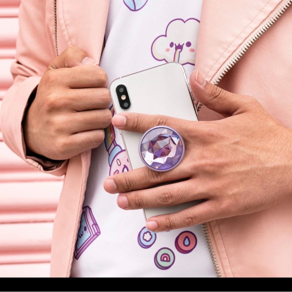 🔥 3 for $10 DEAL – READ FIRST🔥Blue 🩵 3D Gemstone Phone Grip